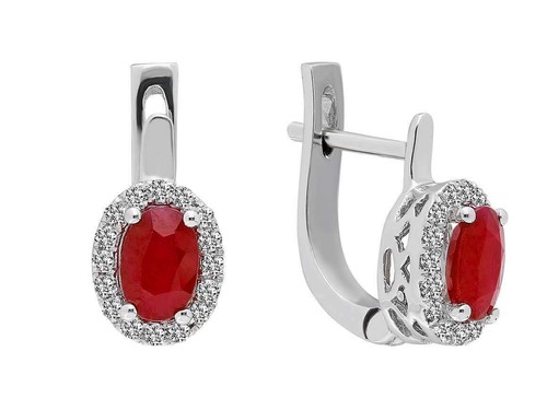Oval ruby and diamond - oval,