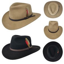 Knautschbarer filz fedora - knautschbarer,
