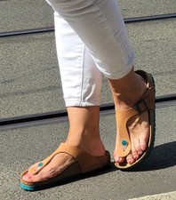 BIRKENSTOCK Gizeh Desert Soil Ginger Brown Birko Flor schmale Weite Damen