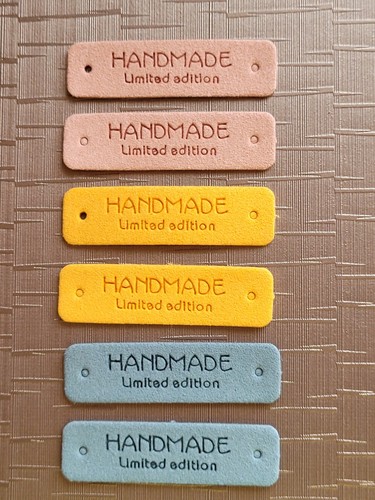 Leder label handmade - 6,