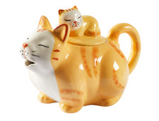 Süße Katzen-Teekanne aus