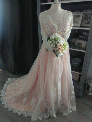 Brautkleid ivory blush - brautkleid, ivory/blush