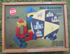 Heros No. 413 4201  Holz Baukasten  43 Teile original 50 er Jahre