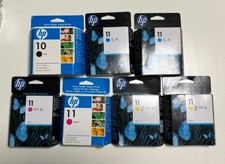 7 original hp 10 11 hp c4844a c4836a c4837a c4838a hp 10 schwarz hp 11 cyan gelb