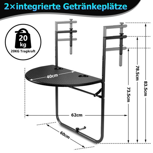 Balkontisch tisch - balkontisch,