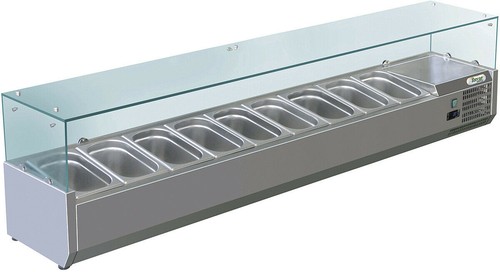 Gastro kühlaufsatzvitrine x - kühlaufsatzvitrine, 9