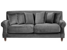 2-Sitzer Sofa Samt grau mit