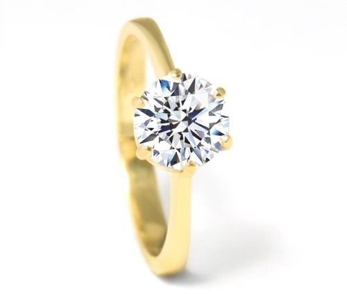 Diamant solitär ring aus - diamant, 585