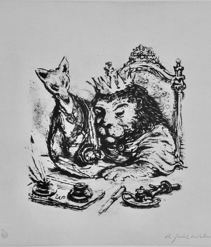 Paul weber lithographie - a.,