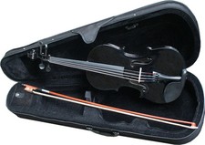 Violinen/Geigen-Set 4/4,schwarz-Koffer,Bogen,Kinnstütze,Feinstimmer,Kolofonium!n
