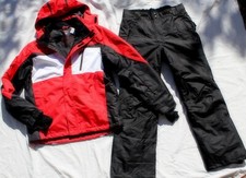 skianzug Herren rot schwarz