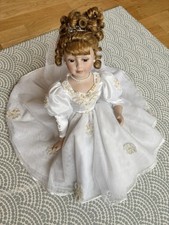 Porzellan Braut Puppe weißes