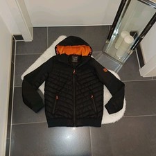 Neu Steppjacke schwarz orange
