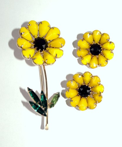Schmuckset brosche ohrclips - schmuckset,,