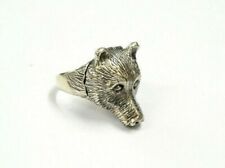 0571 Silber 925 Ring Giftring als Bärenkopf - Ringkopf ist zu öffnen! Gr.19,8 mm