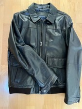 Tommy Hilfiger Herren Lederjacke dunkelbraun, Gr. XL, gefüttert