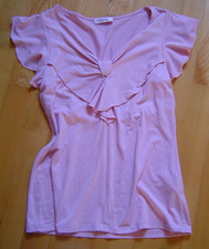 Leichtes, ausgefallenes  Shirt mit Flügelärmel. Gr. S, ROSA