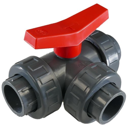 Pvc kugelhahn wege bohrung - wege, t-bohrung