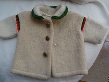 Original 60 er Jahre Wintermantel für eine Puppe aus Loden