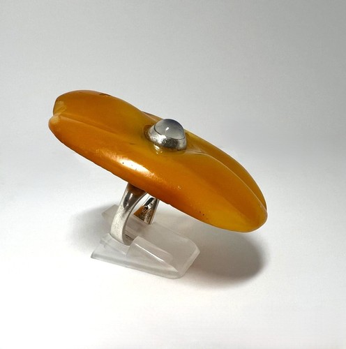 Xxl vintage bernsteinring - xxl,
