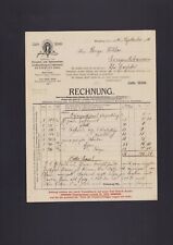 MERSEBURG, Rechnung 1919, Gebrüder Wirth Peitschen-Spazierstock-Fabrik Lederware