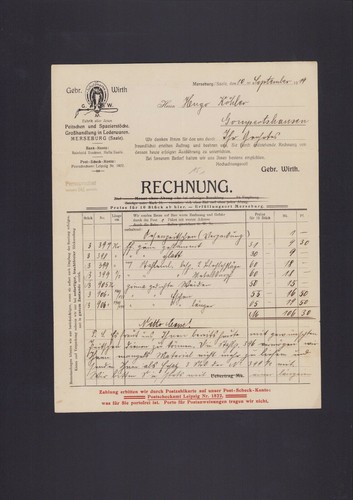Merseburg rechnung 1919 - merseburg,,