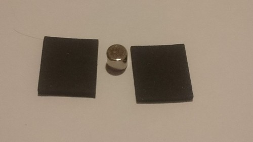 Neodym magnet moosgummi - 1, +