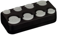 Schwarze Euro Münzbox Münzen