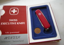 Wenger Executive Taschenmesser rot - unbenutzt - 1 Rappen Münze OVP 40 J. alt