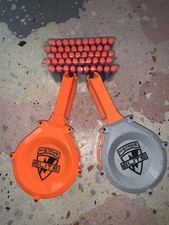 2 x Nerf 25 Schuss  Trommel Magazin - grau /orange & 50 Darts
