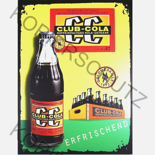 Reklameschild ddr club cola - club, 30