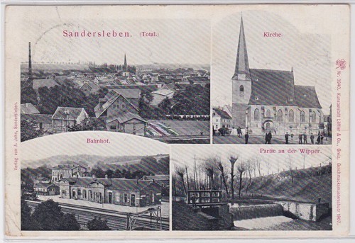 90207 mehrbild sandersleben - ak,
