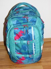 Schulranzen Satch / Pack und Schlamperbox blau-mint-rosa für Mädchen