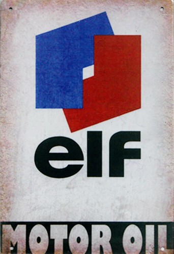 Blechschild elf motor oil