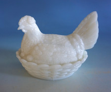 Vintage Glas Butterhuhn