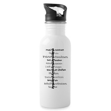 Kindergarten Vertikal Minimalistisch Kita Trinkflasche mit Trinkhalm, 600 ml