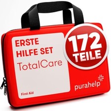 Erste Hilfe Set - 172 Teile für Zuhause, im Büro oder Unterwegs - Reiseapotheke