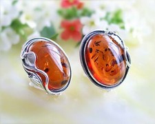 Bernstein Ohrclips 925 oval