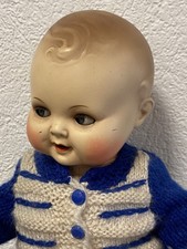 ANTIKE  K & W PUPPE BABY STOFFKÖRPER MASSE SCHELMENAUGEN NIEDLICH