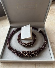 Granat  Collier und Armband -