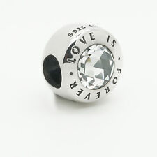Original Pandora Charm Love is Forever Sterling-Silber Zirkonia 791813CZ Neu