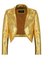 Damen Shinny Cropped Leder