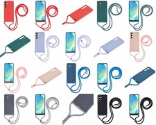 Hülle mit Band für Samsung Galaxy A16 A56 S25 Handykette Umhänge Case mit Kordel