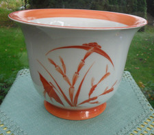 Alter Blumenübertopf - Arzberg/ Bayern- Asiatisches Muster-weiß/Orange-