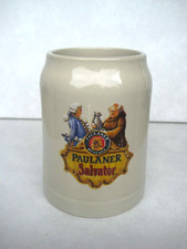 Orig. Werbe-Bierkrug 0,5 Liter "PAULANER SALVATOR BIER BRAUEREI MÜNCHEN" Werbung