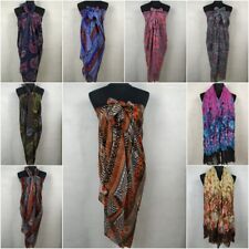 NEU XXL Pareo Schal Tuch 34 Farben Strandkleid Crincle Wickelrock Lungi Sarong