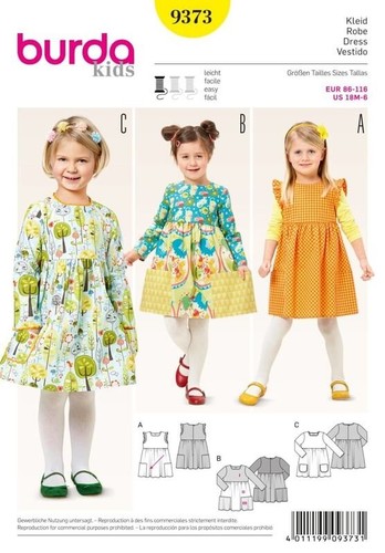 Schnittmuster burda 9373 - schnittmuster,