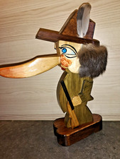 Nußknacker knackt mit der Nase Handarbeit  Fichtenholz Gr.33cm NEU