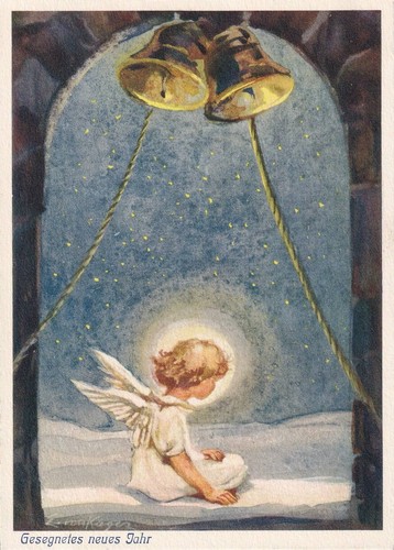 Künstler neujahr 1930er - kÜnstler-ak,