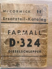 Originale Ersatzteilliste Mc Cormick Traktor Farmall D-324  D324